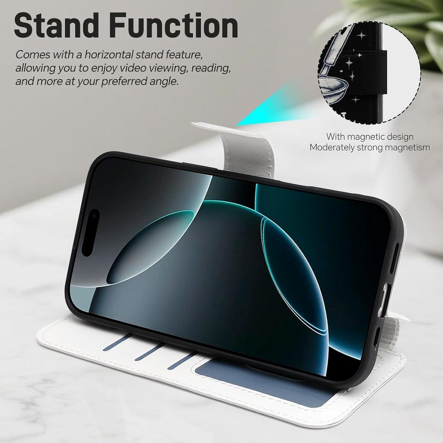 Chef I Believe I Can Fry Compatible with iPhone 16/16 Plus/16 Pro/16 Pro Max/16 E Case Phone Wallet Card Holder Flip Cover with Wrist Strap