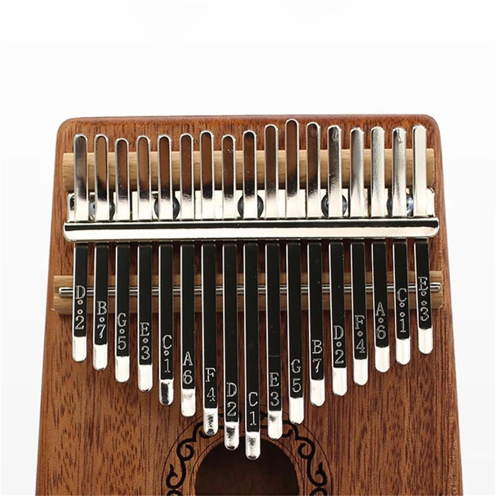 Kalimba Z 17 Klawiszami I Rozszerzoną Klawiaturą O Wyjątkowym Zakrzywionym Kształcie Zapewniającym Harmonię Dłoni I Nadgarstków Kalimba