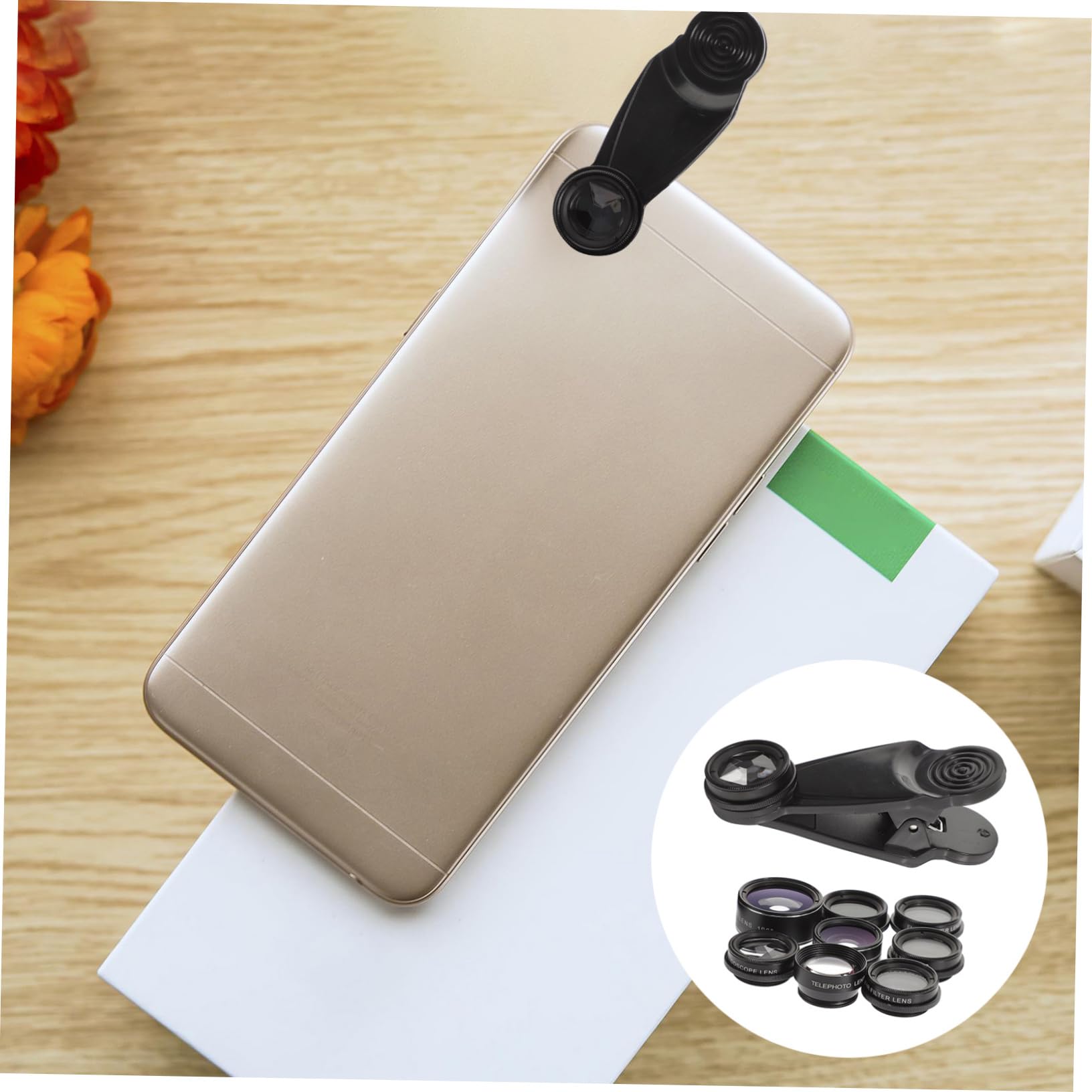 NUOBESTY Kit de Lentes para Cámara de Teléfono Móvil Compatible Mayoría de Teléfonos Inteligentes Incluye Lente Ojo de Pez y Gran Angular para Fotos Profesionales