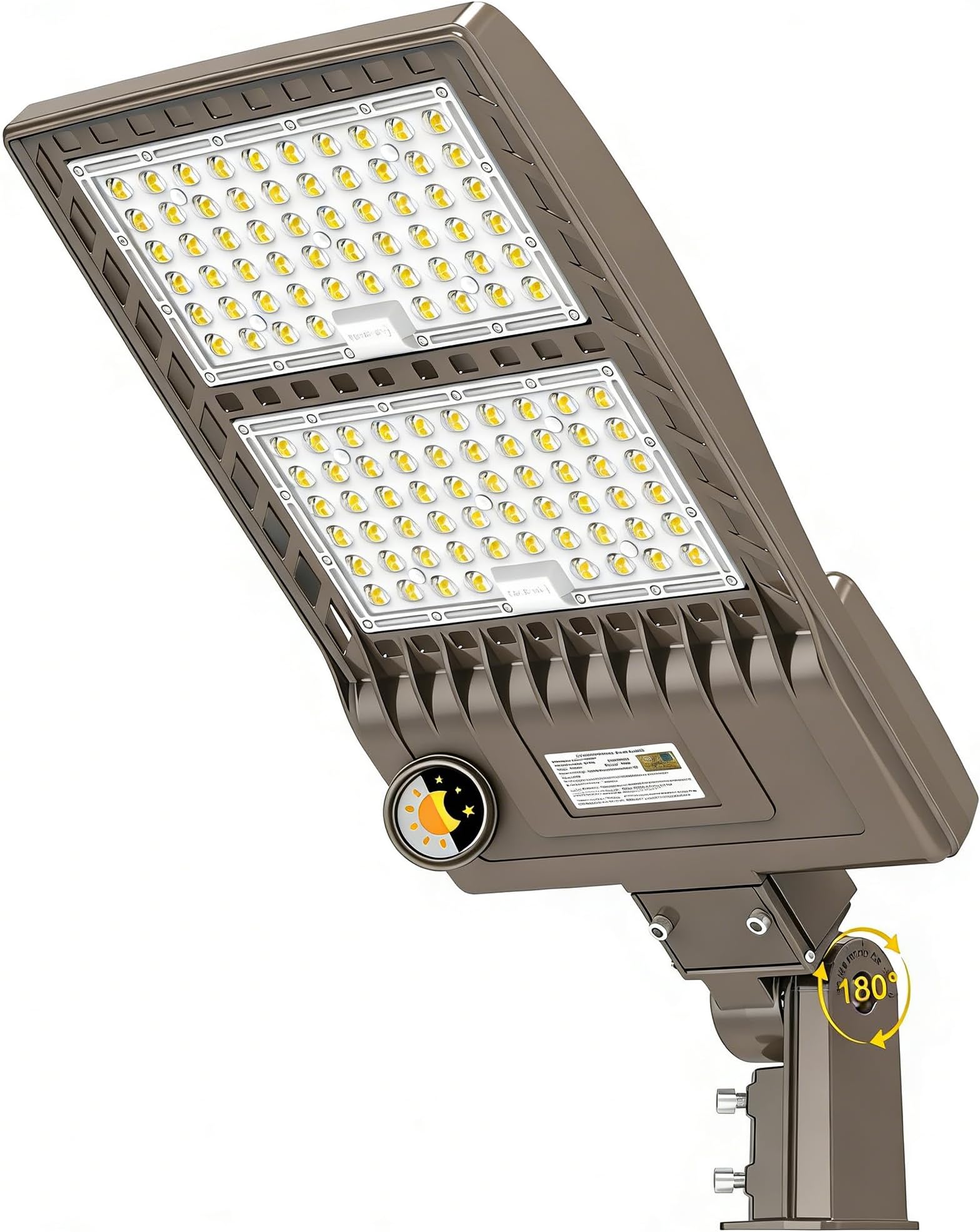 320W LED Parking Lot Lighting with Dusk to Dawn Photocell 44800LM LED Shoebox Pole Lights Fixture 1000W HID/HPS Replacement 5000K IP65 AC 100-277V DLC UL Listed Outdoor Area Street Security Lighting