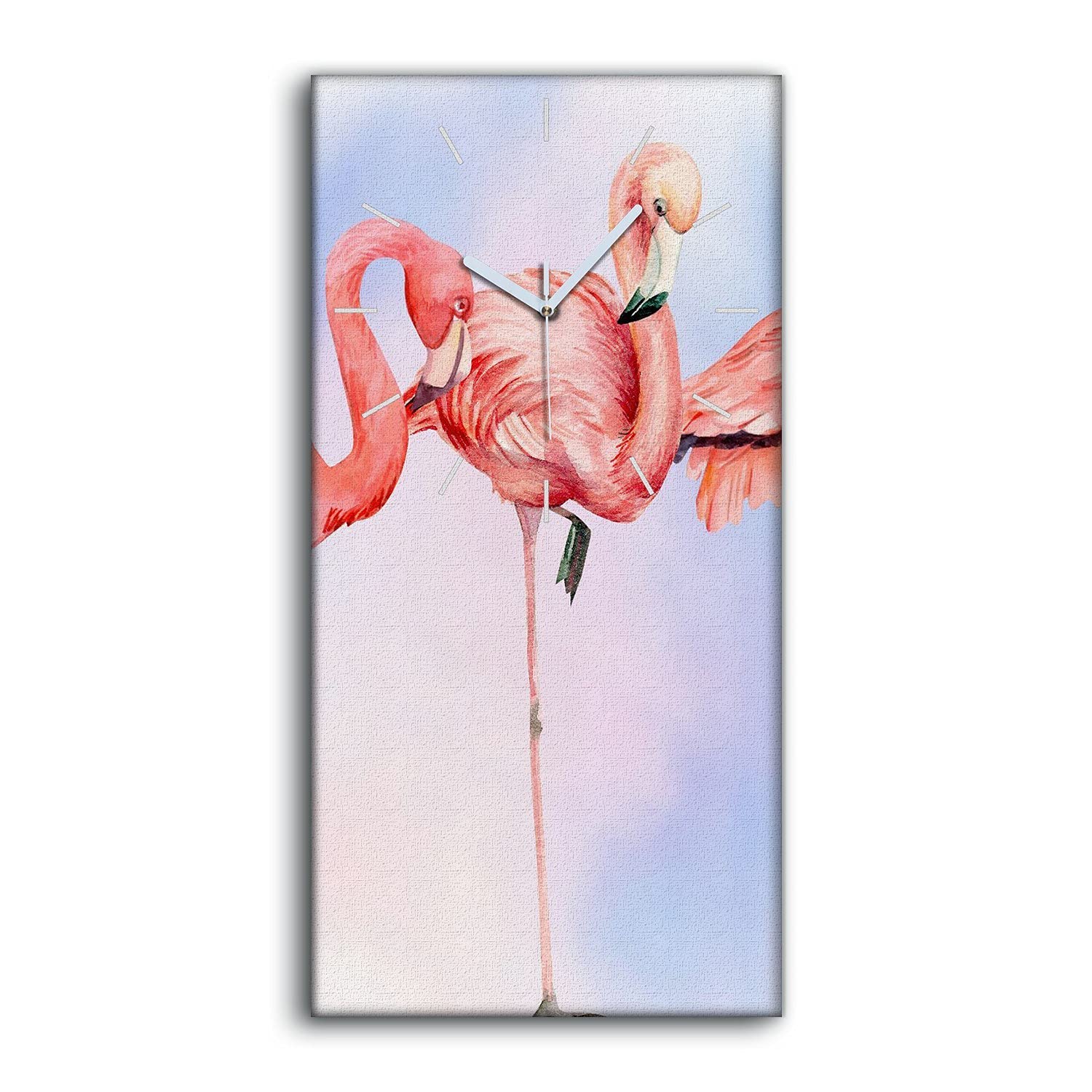 Horloge sur Toile Mains Blanches et Mécanisme Silencieux Motif Animaux