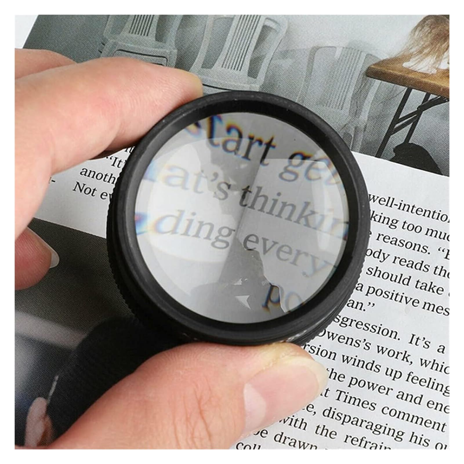 Juwelierlupe, Monokel, 30-fache Linsenbrille, Augen-Taschenoptik-Lupe, Schmuckinspektion, Löten(Black)