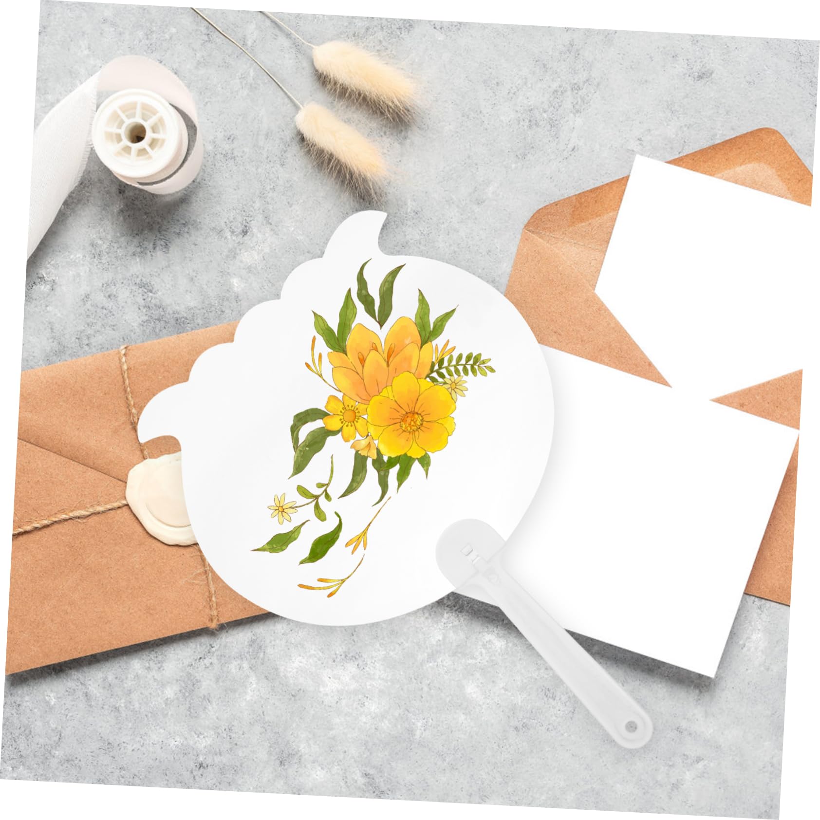 Ventaglio Fai da Te 50 Pezzi in Pvc Trasparente per Disegno Ragazzo Ragazza | Blank Design, per Pittura e Graffiti, Stile Misto, Kit Manuale per Attività Creative Stile Casuale