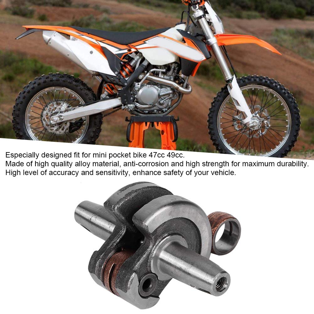 Nikou Albero motore a semicerchio - Sostituzione dell'albero motore a semicerchio da 44 mm/1,7 pollici resistente alla corrosione per Mini Pocket Bike 47cc 49cc