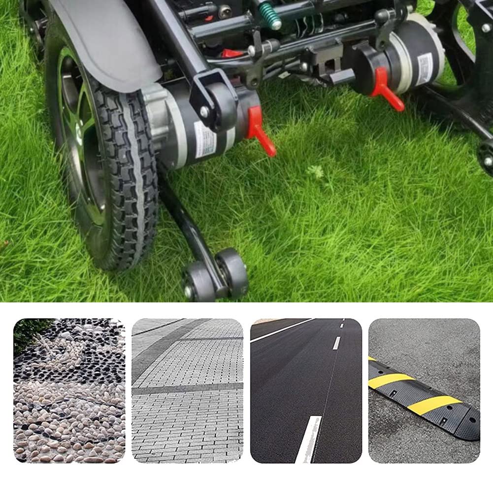 Tylne Koło Wózka Elektrycznego Wózków Inwalidzkich, Model 12 1/2x2 1/4, 12 Calowe Akcesoria do Kół Zamiennych, 1 Para, Niepneumatyczne Pełne Opony, łożysko 17mm