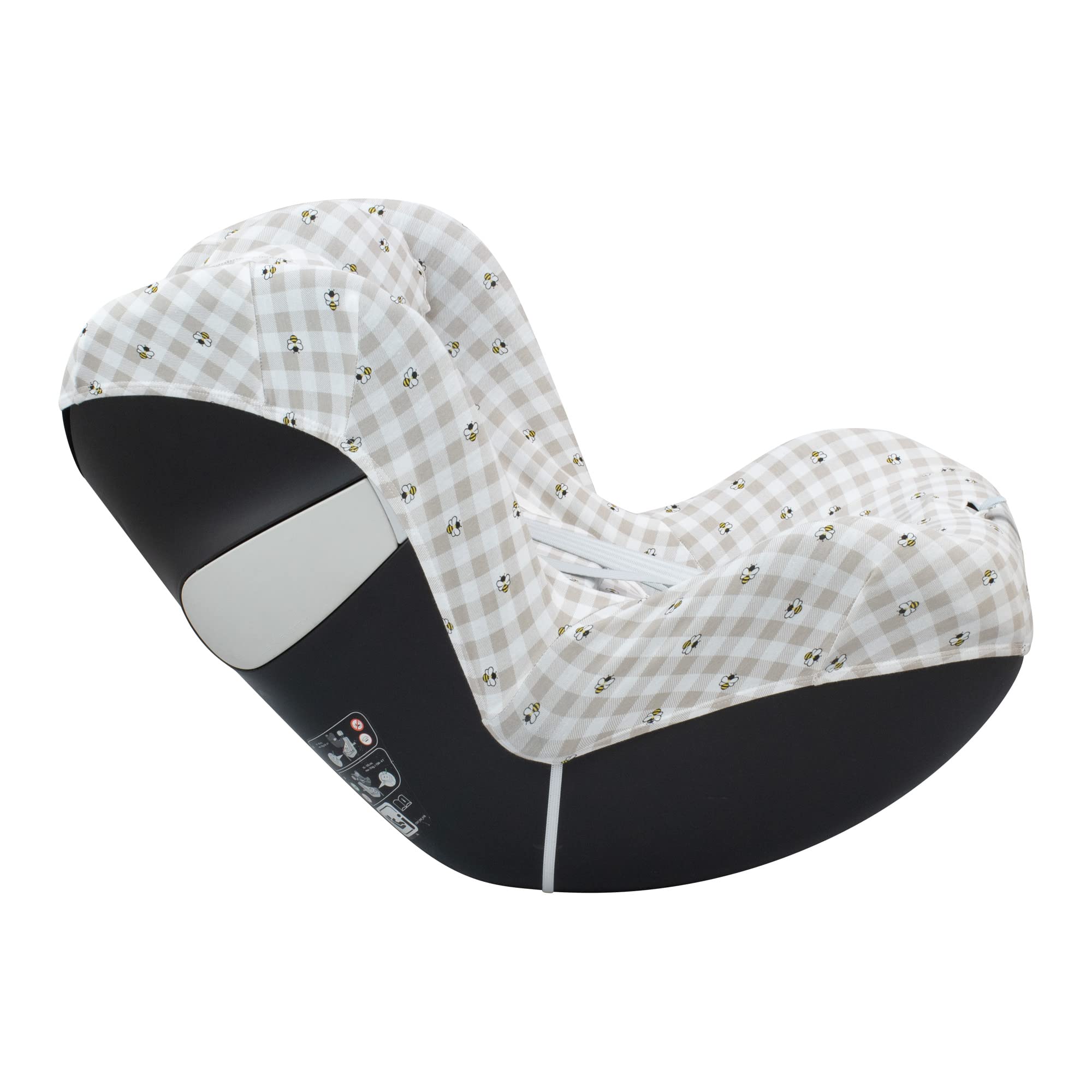 JYOKO KIDS Funda de Algodón para silla de coche Compatible con Cybex Sirona (G I-Size, M2 I-Size, GB Vaya I-Size, PICNIC VICHY) — view 4