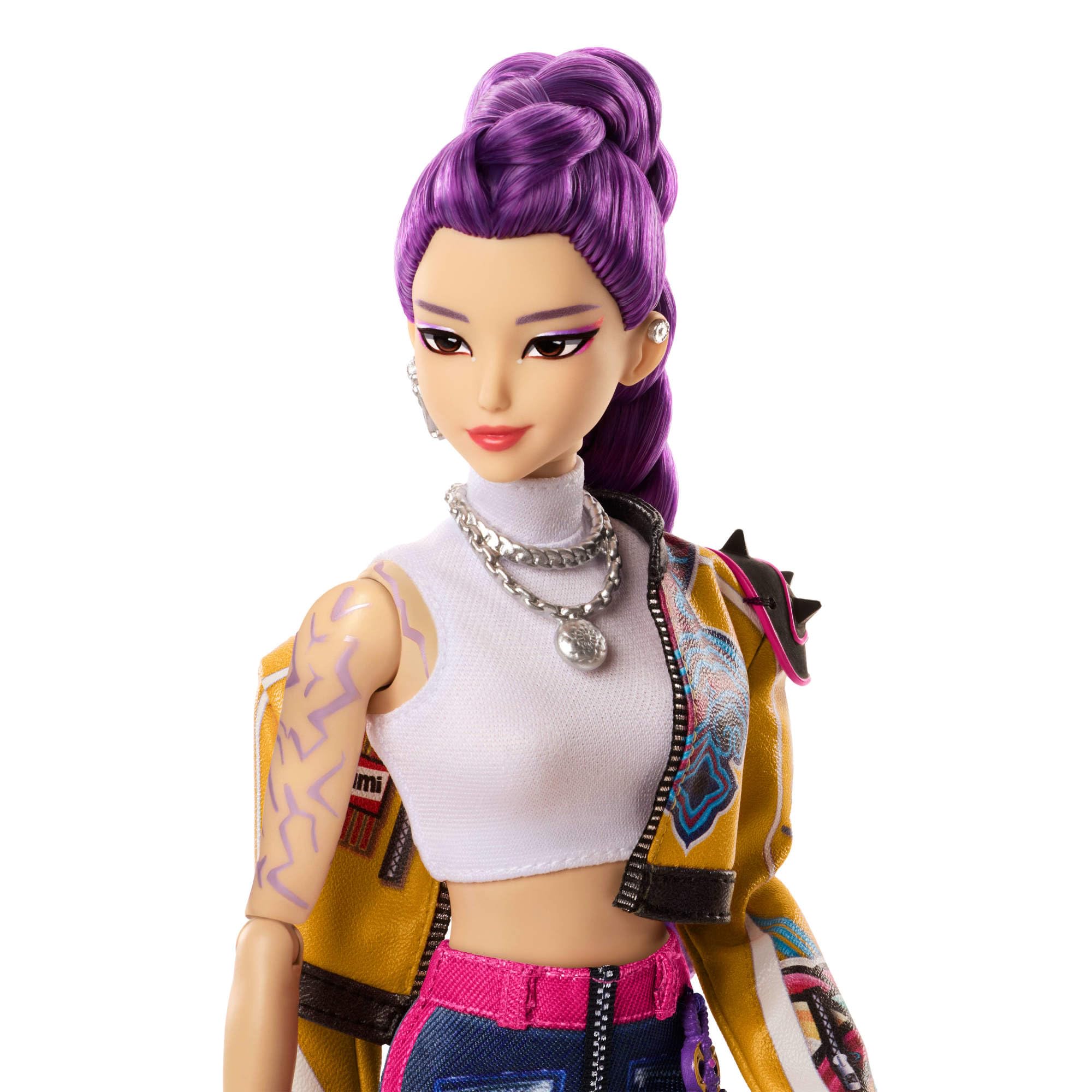 Mattel KPop Demon Hunters HUNTR/X Rumi-Modepuppe Bühnenoutfit Schwert-Zubehör JRN35