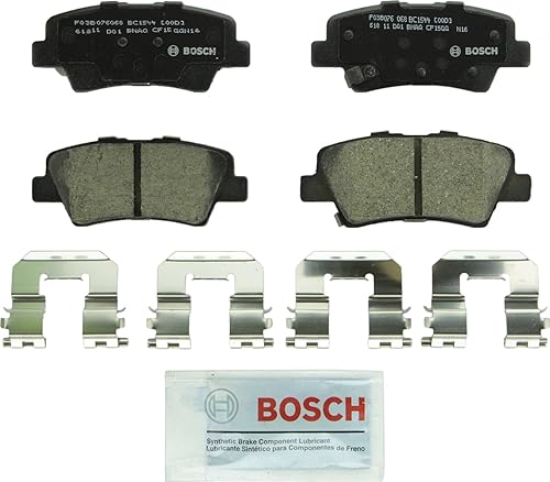 Bosch BC932 QuietCast Premium - Juego de pastillas de freno de disco de cerámica para Ford Crown Victoria de años 2003-2011 Bosch BC932 QuietCast Premium - Juego de pastillas de freno de disco de cerámica para Ford Crown Victoria de años 2003-2011