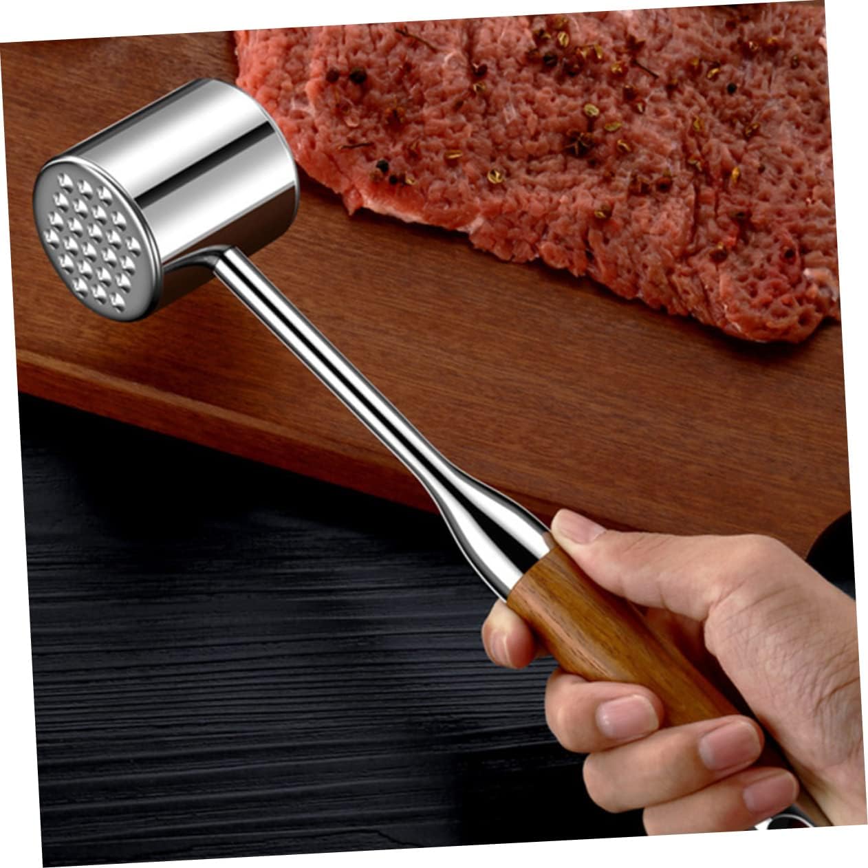 1Pc Meat Hammer Mallet Kitchen Tool for Tenderizing Steak Poultry with Handle Multi Purpose Meat Pounder for Home Cooking Easy to Use