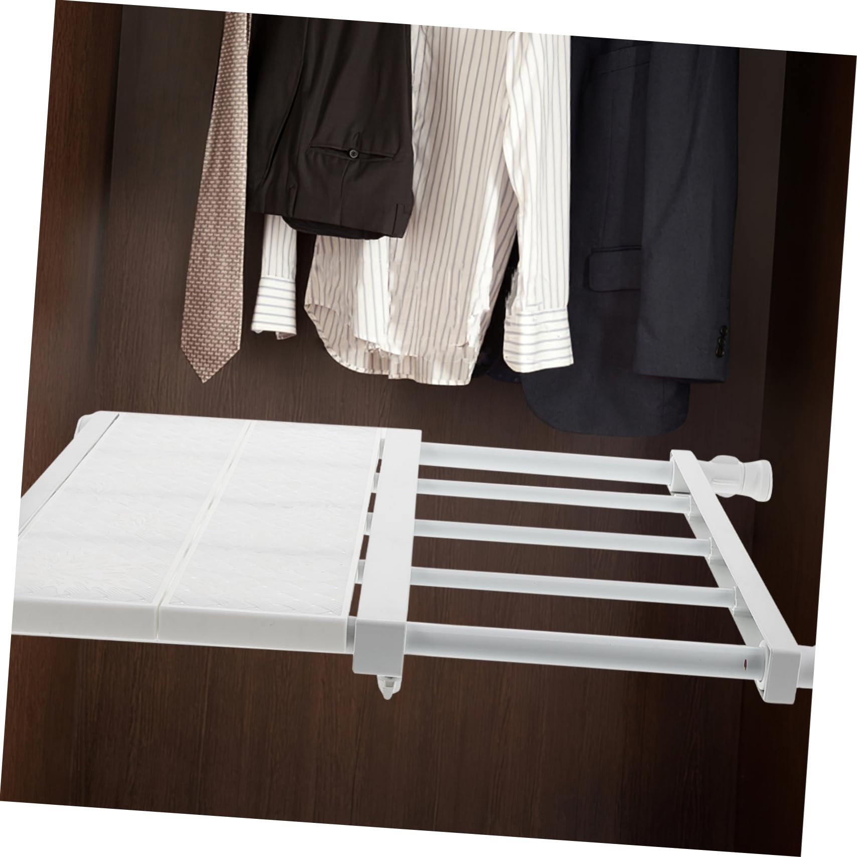 Alipis Ripiano Regolabile per Armadio e Mobile, Estensibile Bianco 30-45 Cm