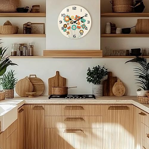 Miniatura 4 de Relojes de pared bohemios grandes para decoración de sala de estar, relojes de pared de cocina de 16 pulgadas, funciona con pilas, reloj de pared