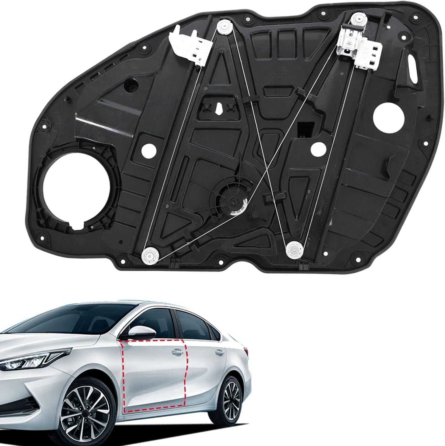 SecosAutoparts Front Left Side Power Window Regulator Compatible with Kia Optima 2016-2021 Replace# 82471D4000 82471-D4020 Front Driver Side Window Regulator