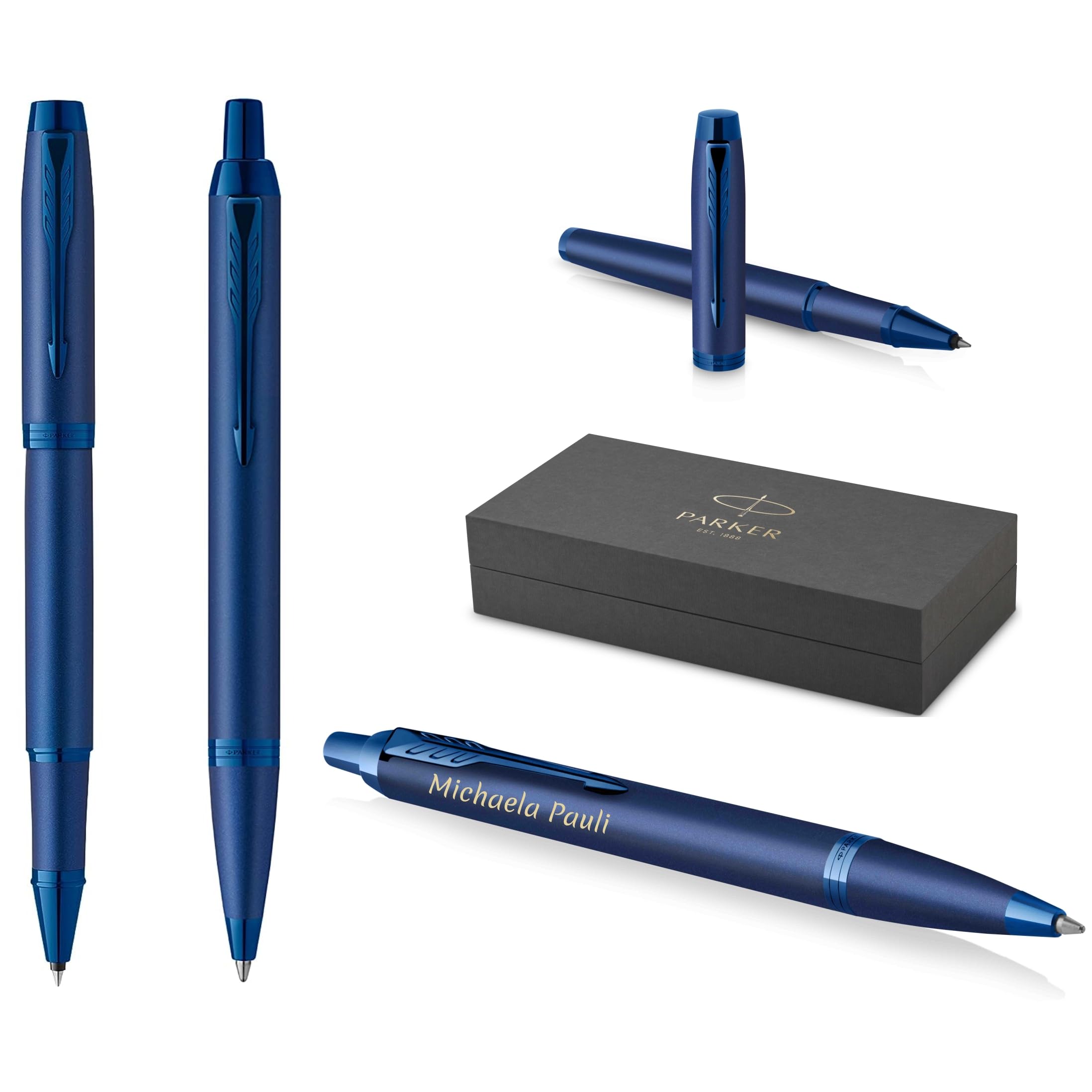 Kit Stylo Parker IM Professionnel - Bille Et Roller Gravés - Coffret Cadeau Luxe
