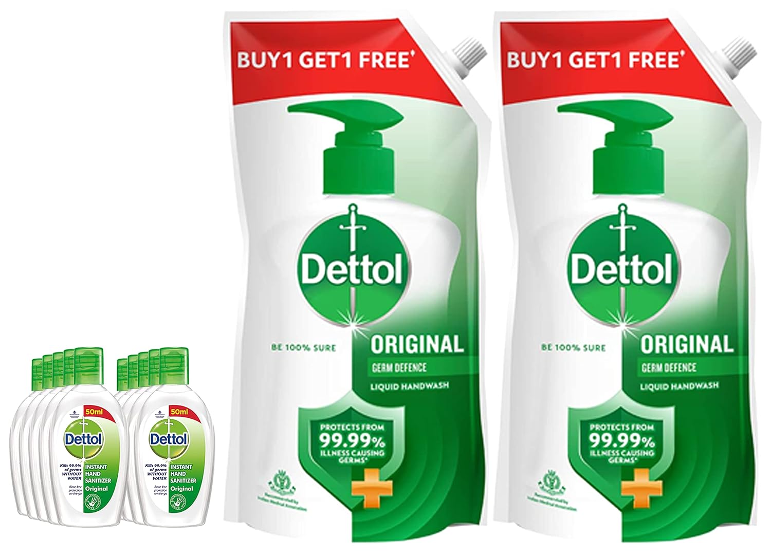 Dettol Original Germ Protection Alcohol based Hand Sanitizer, 50ml
