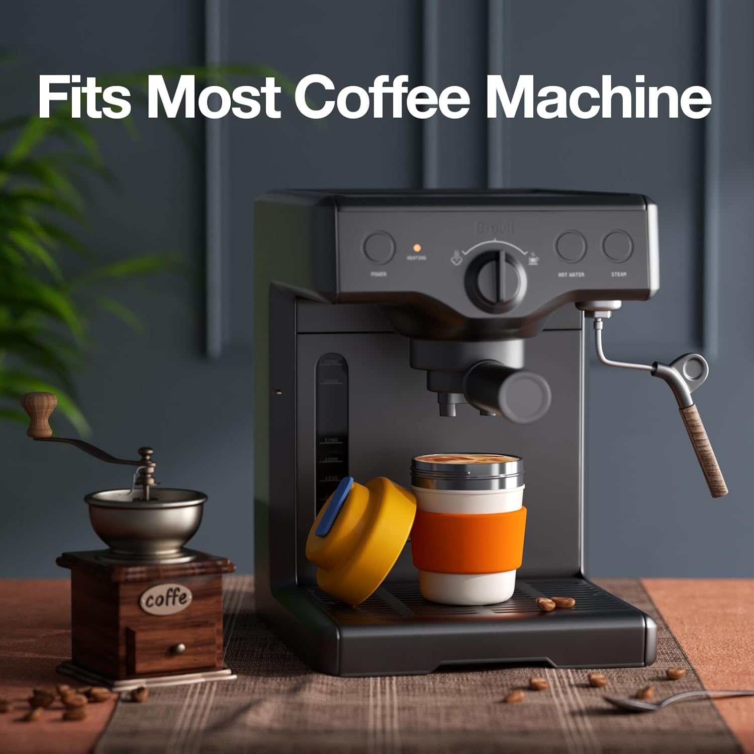 CHAKO LAB Insulated Travel Coffee Mug, Double vacuum wall,Easy to Grip,BPA free,Yellow lid,14 OZ - Image 6