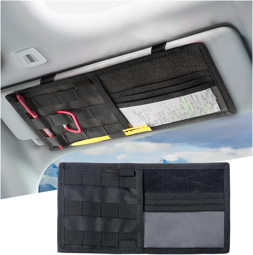 zipelo Car Sun Visor Organizer, Tactical Visor Panel