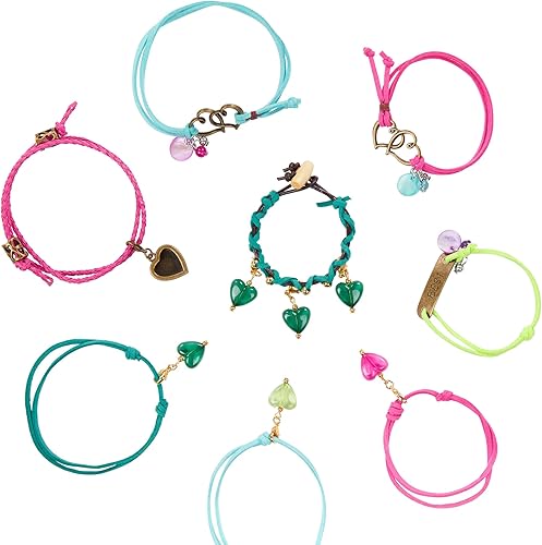 Miniatura 3 de Craftabelle Kit de creación de dijes naturales - Kit de fabricación de pulseras - Juego de joyas de 29 piezas con cuentas y cordones de cuero - Kits