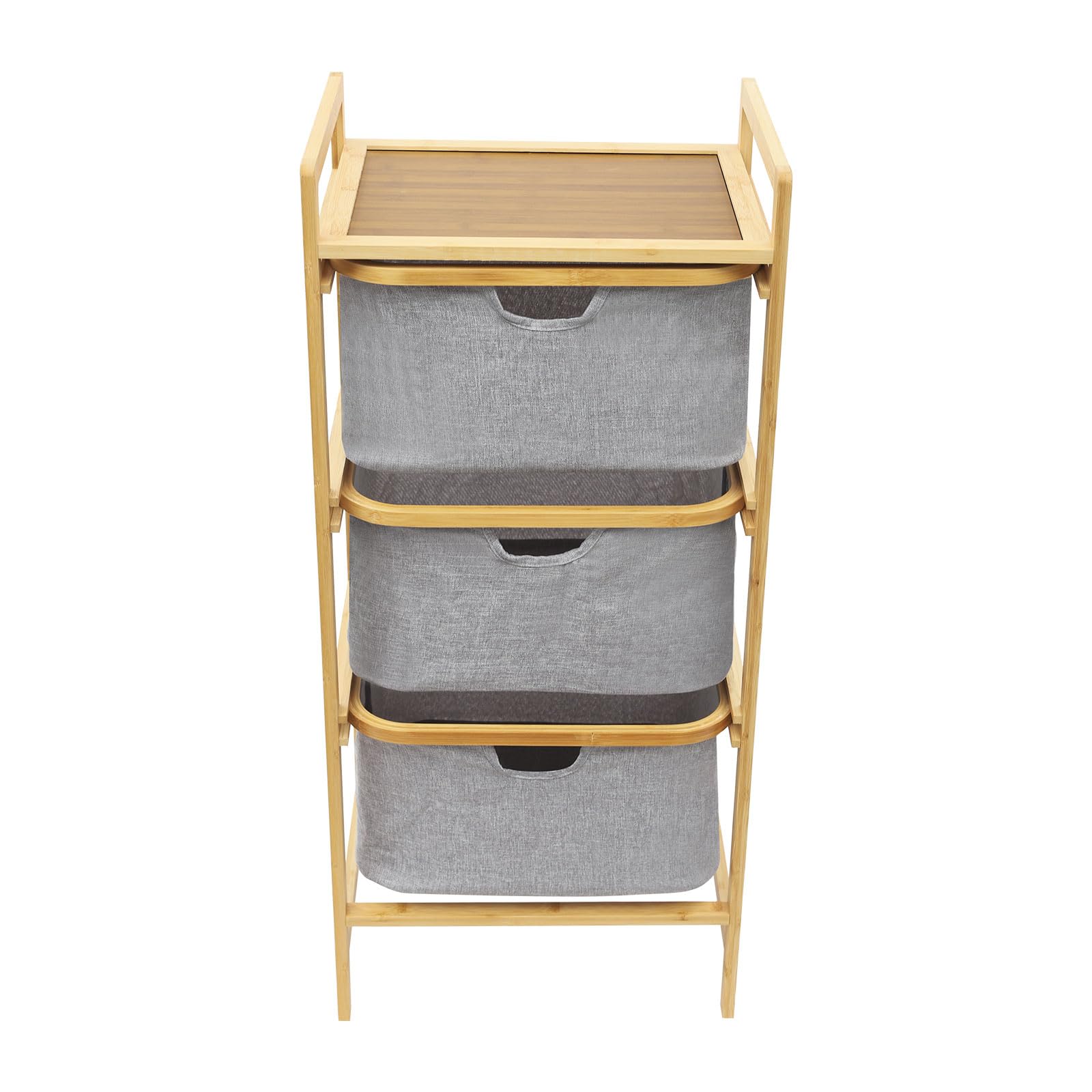 Laundry Basket Organizer 3-Tier Storage Shelf with Top Tray for Detergents and Softeners in Laundry Rooms