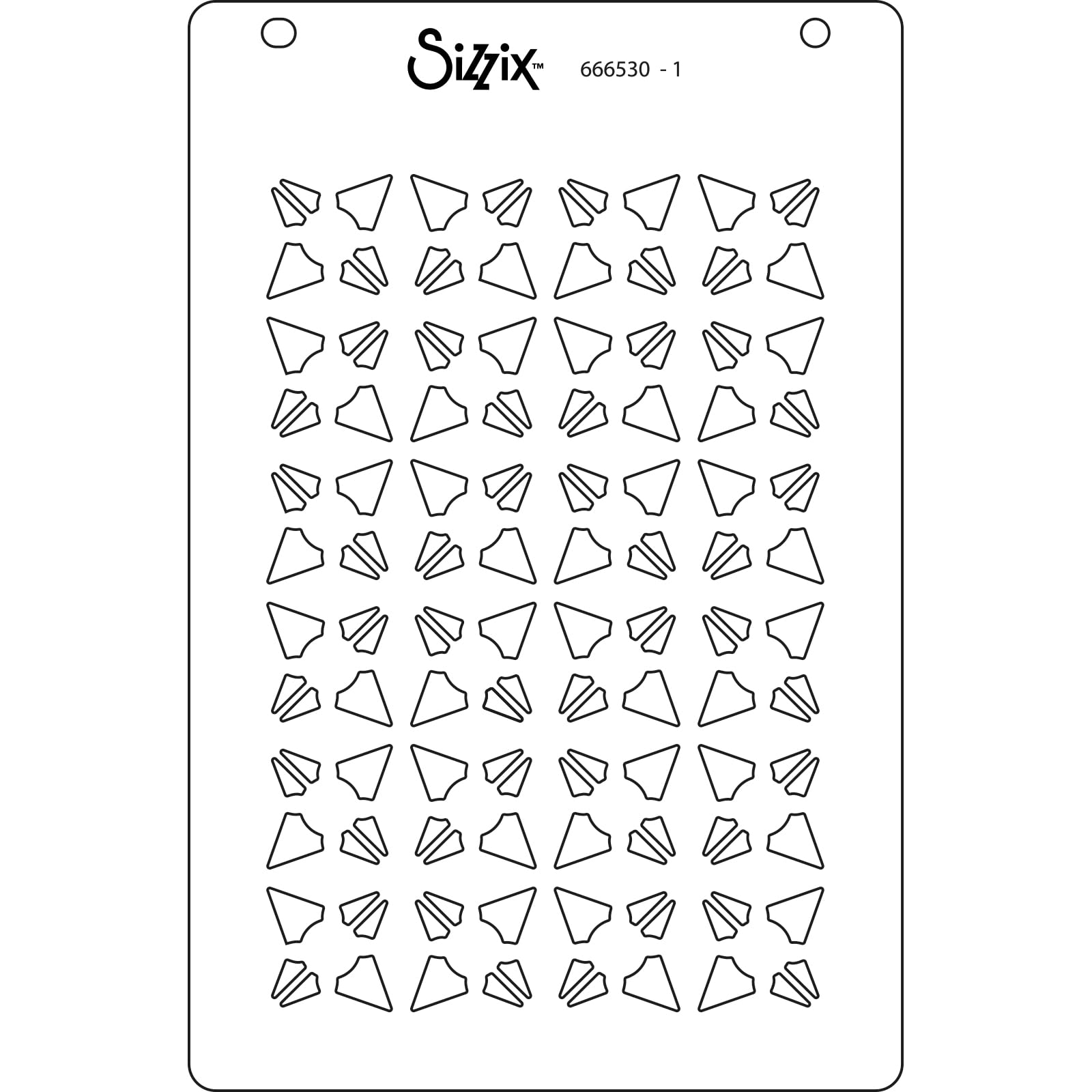 Sizzix Layered Stencils-Geo Crystals, White, One Size - Image 2
