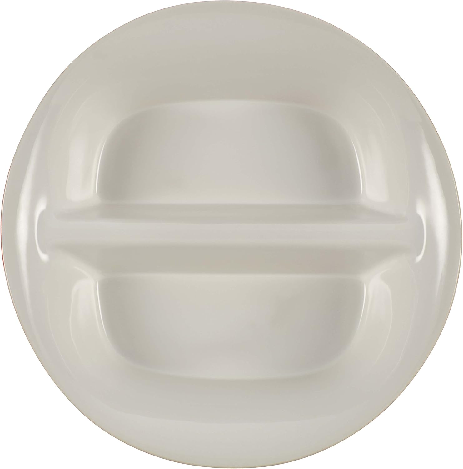 Rachael Ray Dinnerware Round & Square 12-Inch Stoneware Divided Dish, Green : Everything Else
