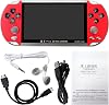 Upgraded New 128Bit 5.1inch X7 Plus Video Game Console Handheld Game Players Double Rocker 8GB Memory Built in 1000 Games MP5 Game Controller Red