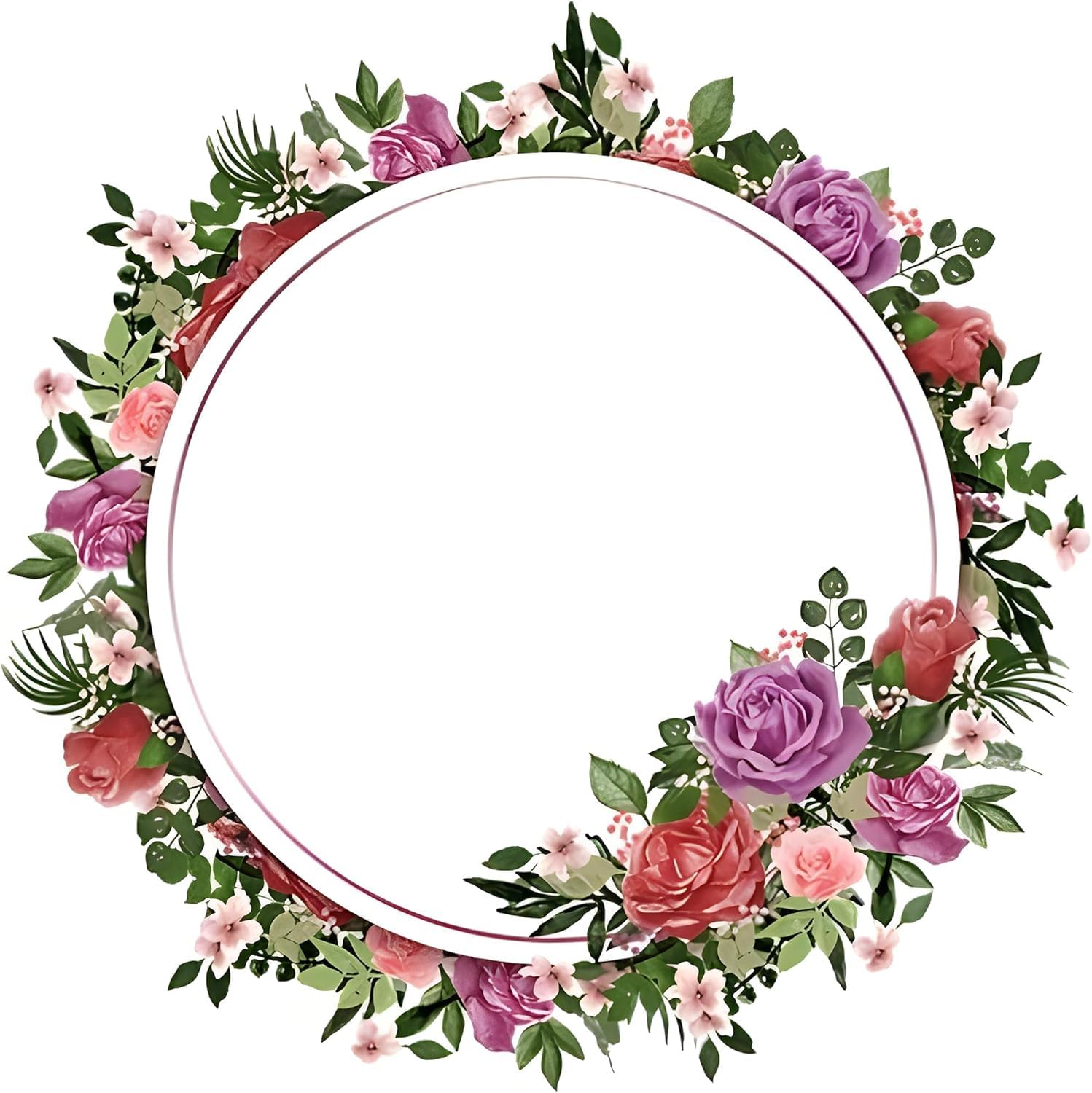 Custom Logo Stickers - Design Your Own Personalized Labels with Text, Image, & Photo - Waterproof, UV Protected, Fade & Heat Cold Resistant - Pack of 100 (Wreath 19, 100mm) โ image 1