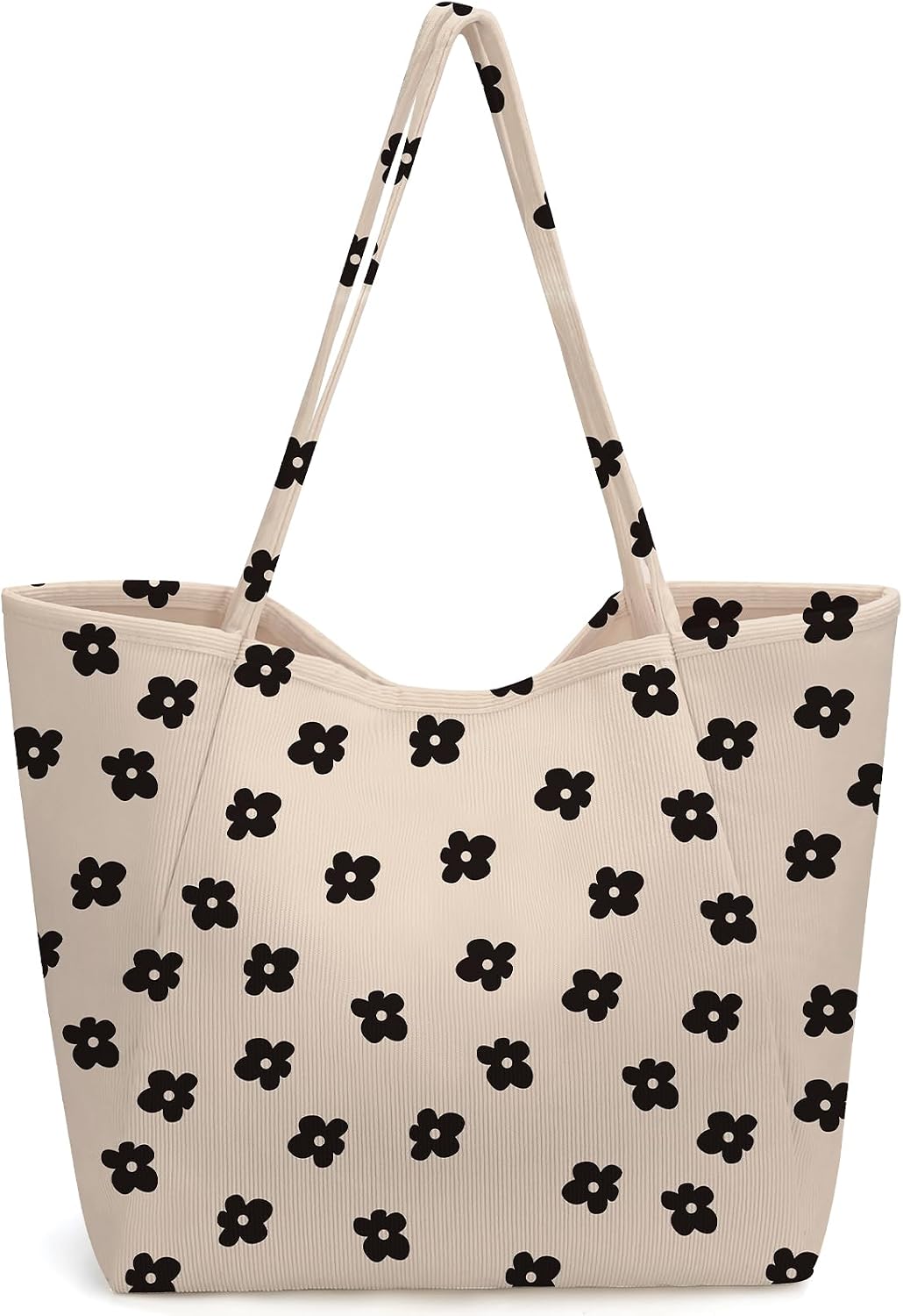 Big Size Corduroy Tote Bags, Travel Gym Bag for Women Work Lunch Beach Grocery Shopping Shopper Handbags