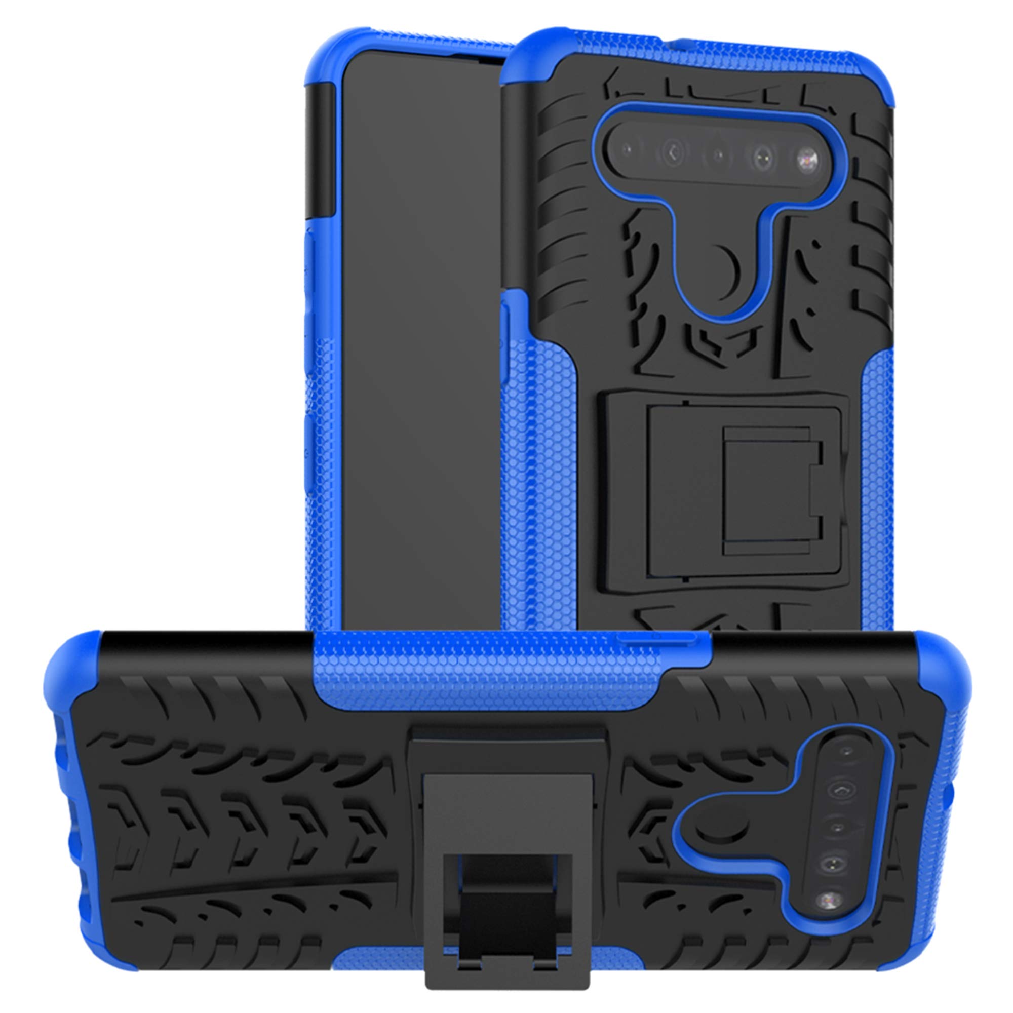 LiuShan Compatible with LG K51S Case,LG K41S Case,Shockproof Heavy Duty  Combo Hybrid Rugged Dual Layer Grip Cover with Kickstand for LG K51S LG  K41S