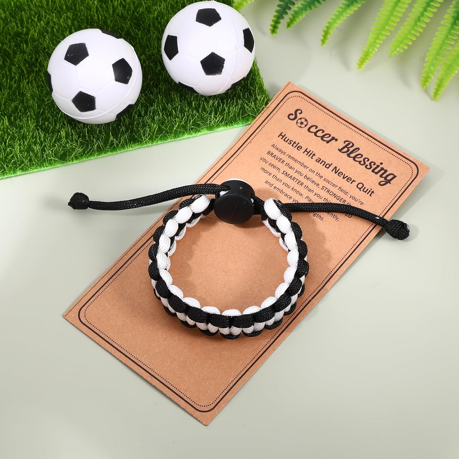 12 Set Sports Bracelets Party Favors with Inspirational Card Adjustable Braided Bracelet Sport Accessories Birthday Gifts Bulk Team Gifts for Women Men Team Players Coach - Image 7