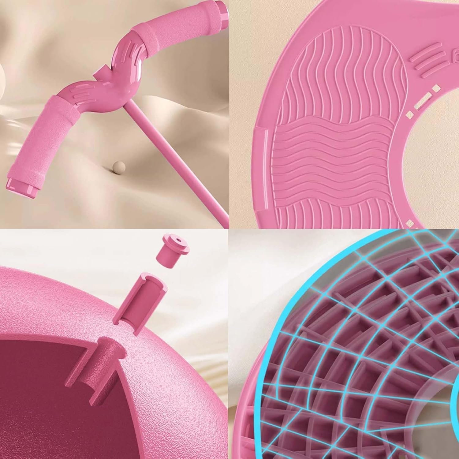 Pogo Sprungball für Kinder und Erwachsene, Hüpfball mit Stange, Sprungball Kinder Outdoor Hüpfspielzeug, Pogo Ball zum Trainieren des Gleichgewichts, Tragfähigkeit bis 300 kg (B) - 5