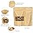 Blisstime Stand Up Pouches, 50 Pack Kraft Paper Bags with Matte Window and Tear Notch Resealable Bags for Small Business Home Use (4.8 x 6.5 Inches)