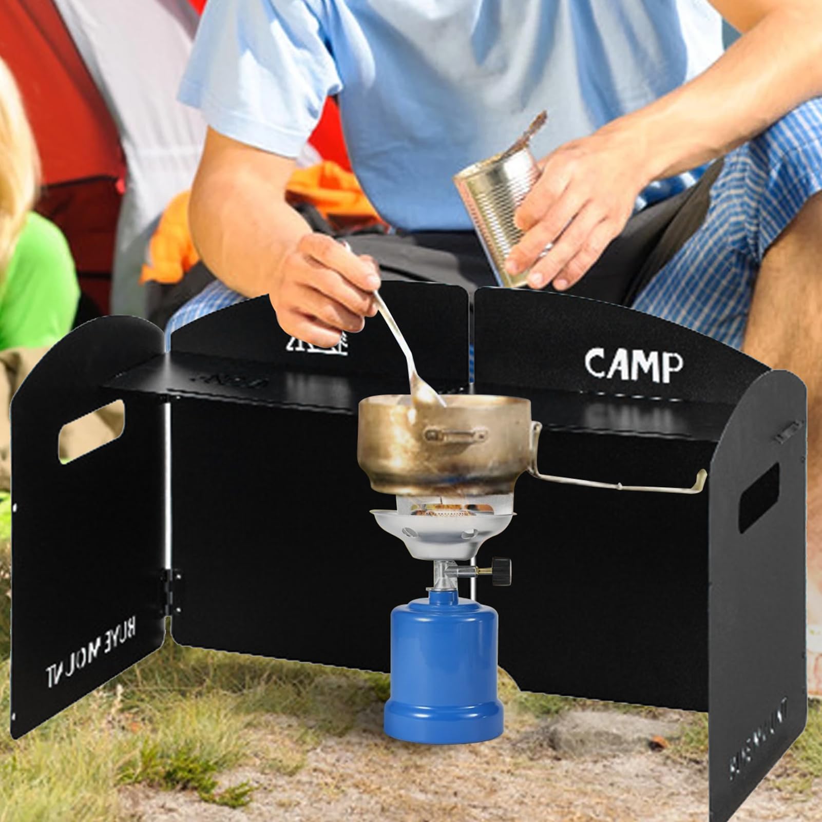 Paravento per Fornello da Campeggio Riflettore Parvento Pieghevole | Paravento Per Uso Esterno Per Fuoco Da Campo Griglia Picnic Cucina BBQ E Escursionismo