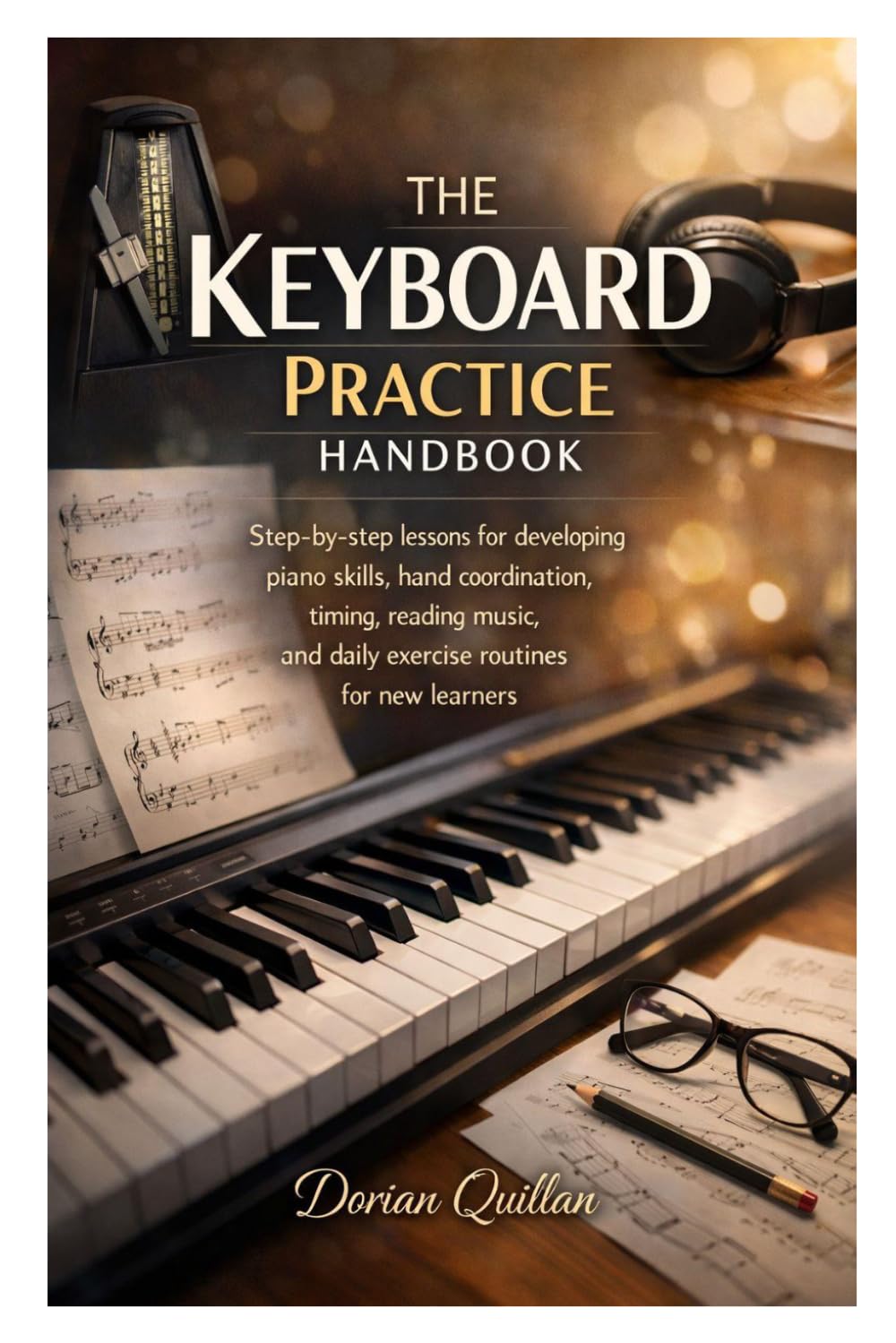 THE KEYBOARD PRACTICE HANDBOOK: Step-by-step lessons for developing piano skills, hand coordination, timing, reading music, and daily exercise routines for new learners