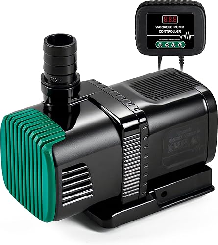 Luckerain Bomba de agua sumergible de 800 GPH para acuario, con controlador de frecuencia variable, cable de 18 pies, bomba de retorno silenciosa