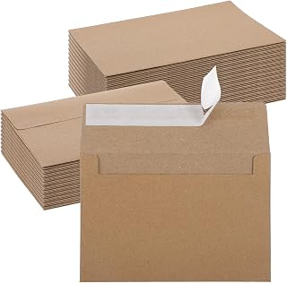 100 Pack Brown Blank Greeting Cards with Envelopes, Folded Cardstock for DIY Wedding, Birthday Invitations, Crafts