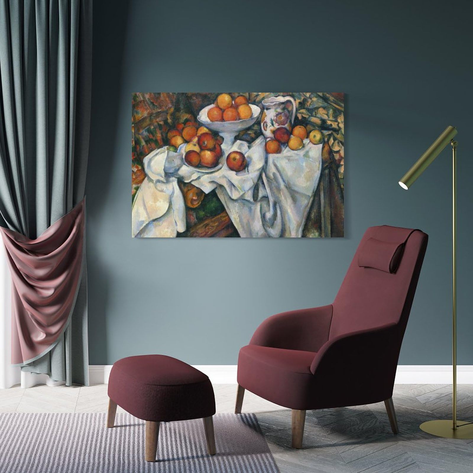絵画 ポールセザンヌ アートポスター リンゴとオレンジのある静物 Amazon.co.jp: Paul Cézanneポール・セザンヌ《リンゴとオレンジ