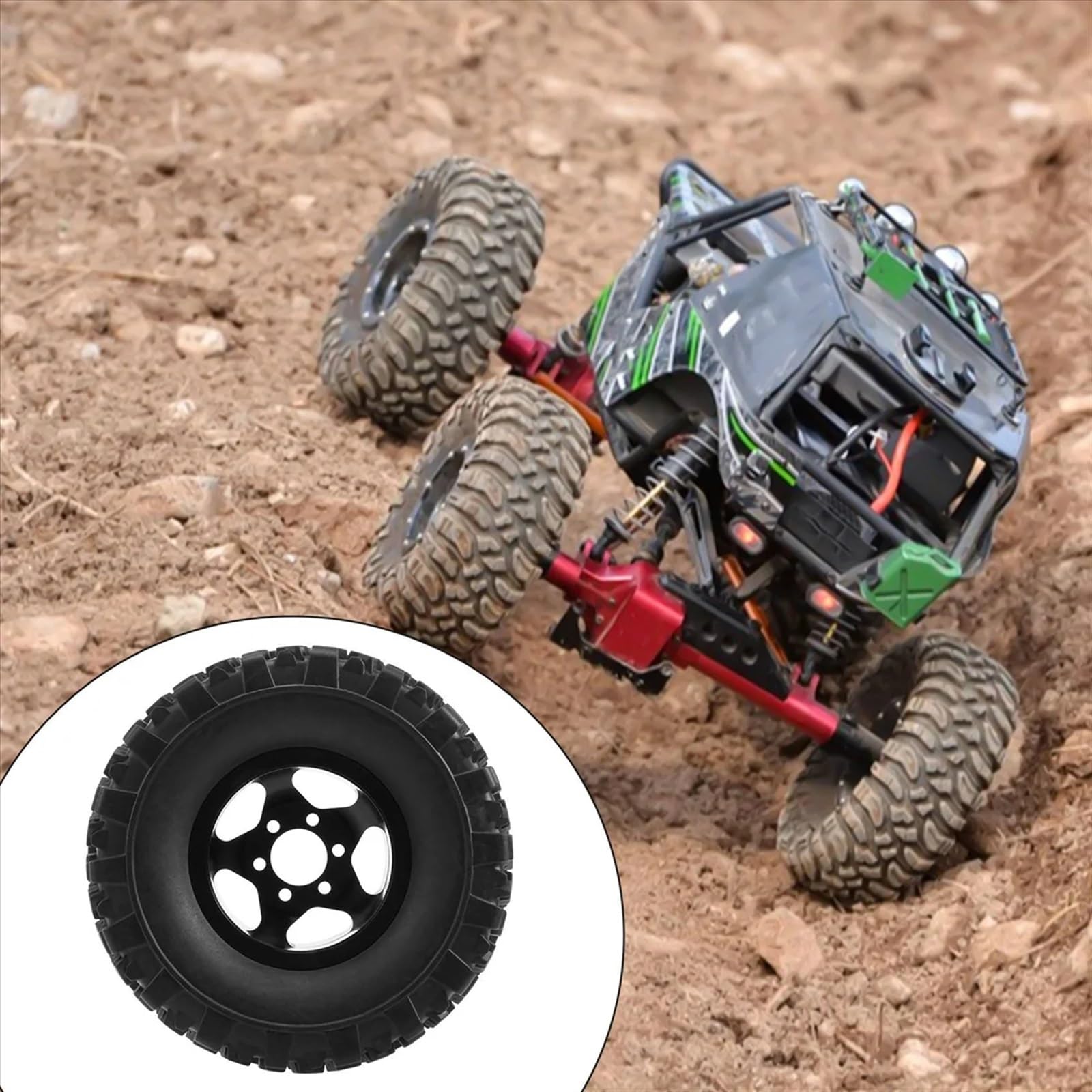 RC Car Pneumatico Ruota Compatibile con C14 per C24 C34 B14 B24 4WD Cerchione in Metallo con Pneumatico in Gomma Pneumatico 1/16 RC Camion Auto Parti di Aggiornamento Accessori