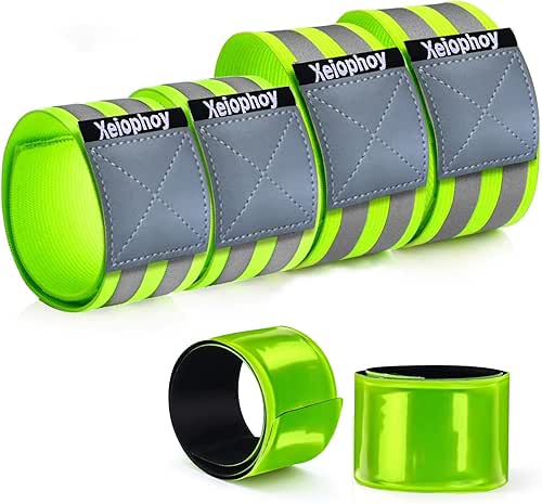 Reflective Band for Night Running Walking, 6 PCS Premium Reflective