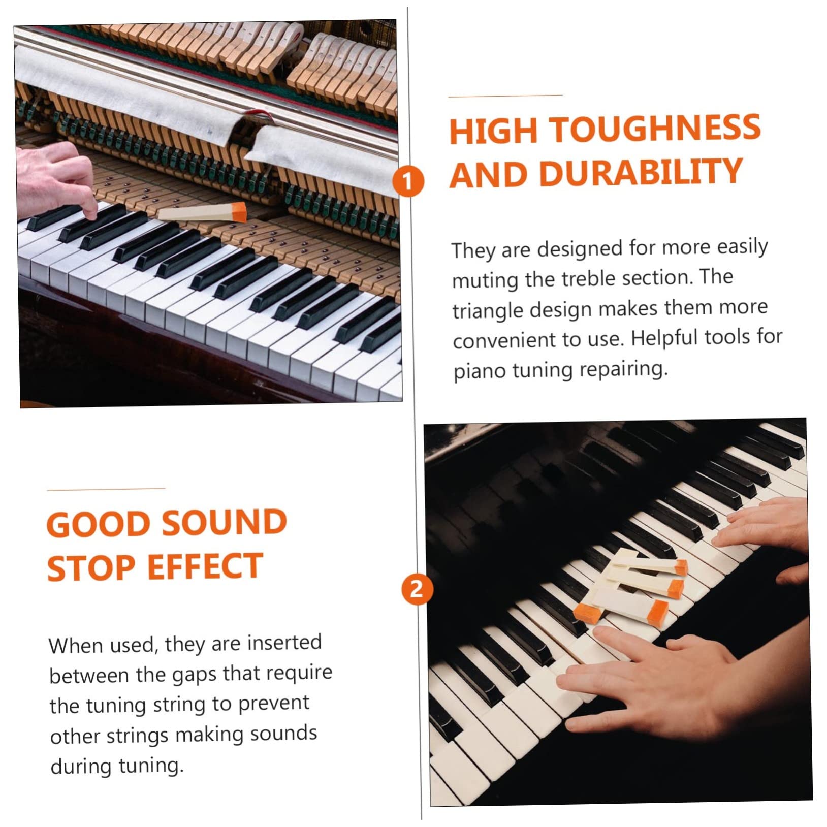 Healeved 16stücke Piano Mute Wedge Dämpfer Aus Wollfilz Professionelles Stimmwerkzeug Für Klavier Mit Optimaler Klangunterdrückung Für Pianisten Und Klavierstimmer