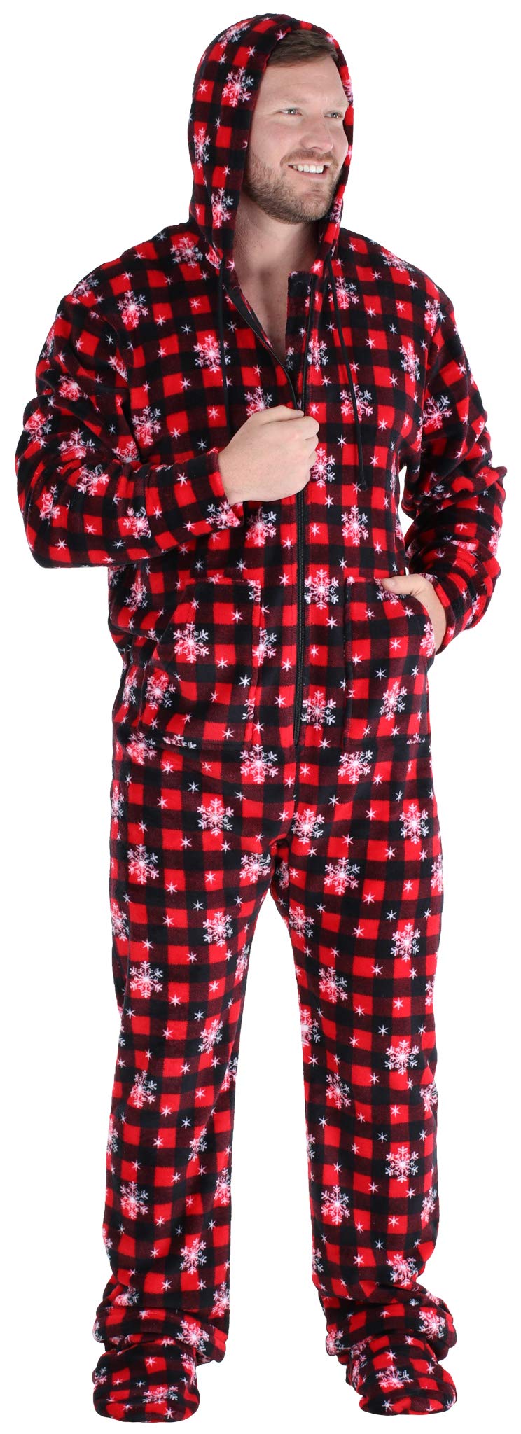 mens footie pajamas