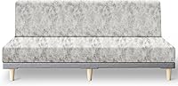 Vista 29 de molasofa Funda elástica similar a la piel para futón sin brazos, protector de muebles con parte inferior elástica, funda de futón suave y lavable