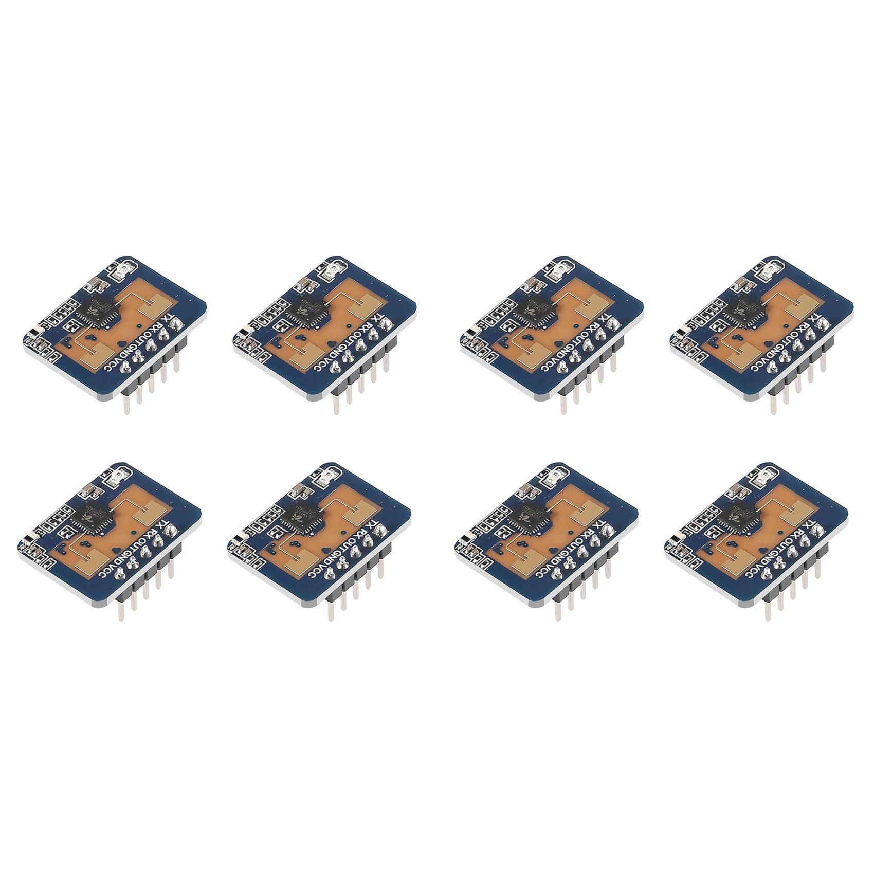 Ctrlzs 8Pcs Ld2410c Human Presence Radar Sensor Module Hlk-Ld2410 Millimeter Wave Non-Contact 24Ghz Ism Band Serial Port