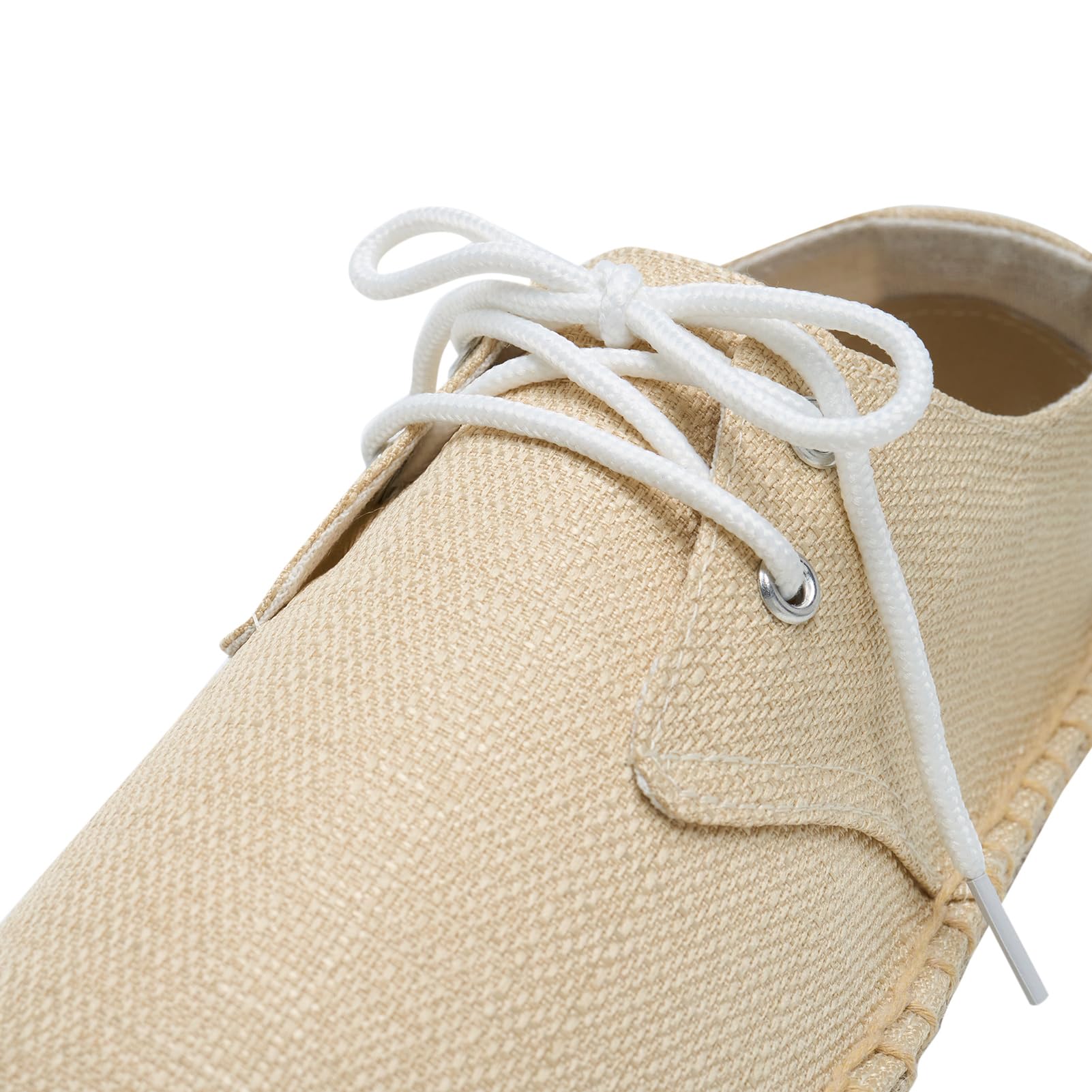 Alexis Leroy Espadrilles pour Hommes Plate en Toile à Lacets