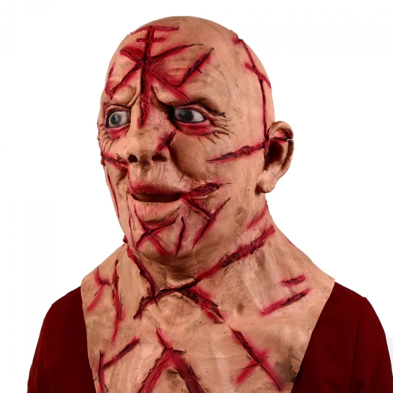 Maska na halloween Horror maska ​​Halloween straszna krwawa blizna twarz przebranie zaopatrzenie firm przebranie na karnawał akcesoria little surprise