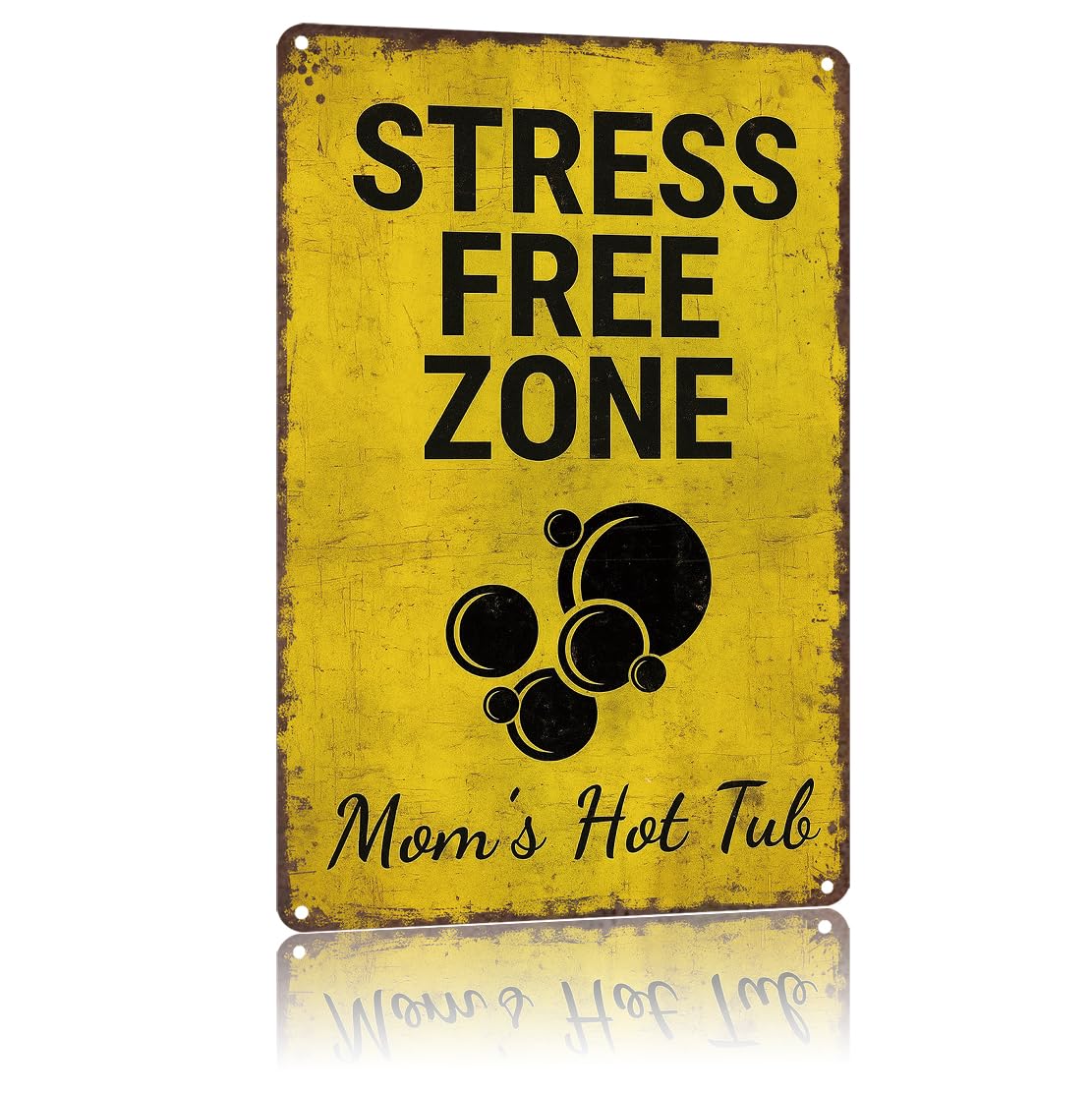 KWQDOZF Funny Metal Signs Poster 8x12inch Stress Free Zone Aluminum Sign Wall Art For Home Room Bedroom Office Decor