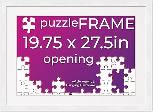 Miniatura 14 de Poster Palooza Kit de marco de rompecabezas de 26.5 x 38.5 pulgadas, incluye hojas de pegamento para rompecabezas, marco de rompecabezas de madera