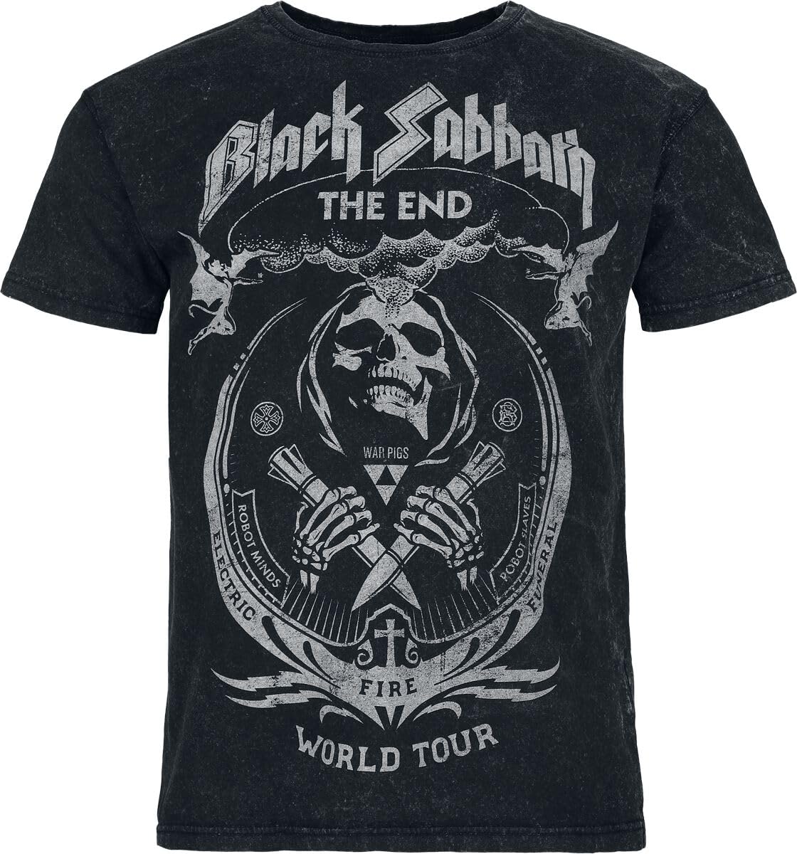 Black Sabbath The End Homme T-​Shirt Manches Courtes Multicolore XL 100% Coton Regular/​Coupe Standard