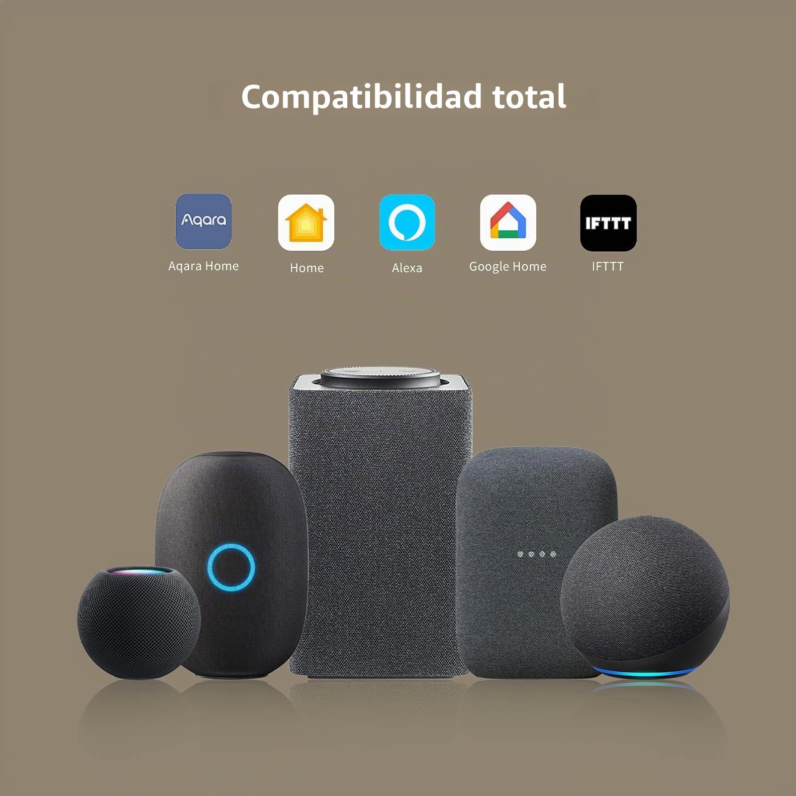 Aqara Control de Cortinas Enrollables E1, Requiere AQARA HUB, Programación y Control de Voz, Batería Recargable de Larga Duración, Compatible con HomeKit, Alexa, Google Assistant e IFTTT