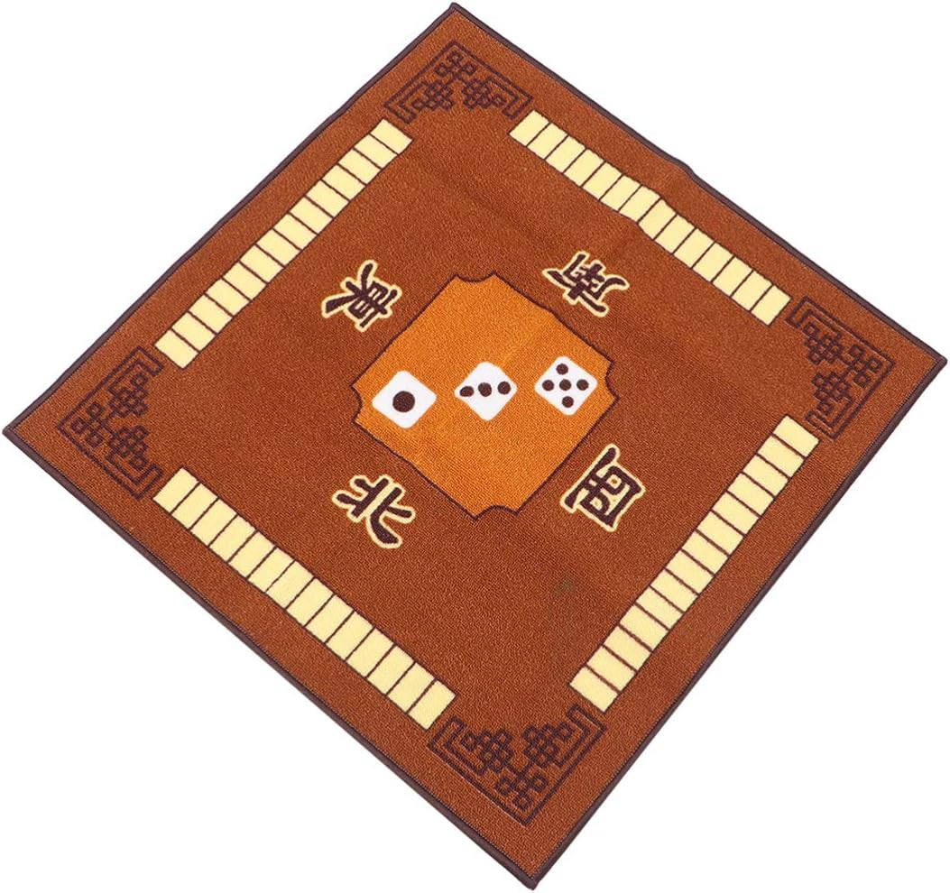 EXCEART Mahjong Mat Poker Table Mat Polyester Latex-Backed Soft Non-Fading for Mahjong Poker Games