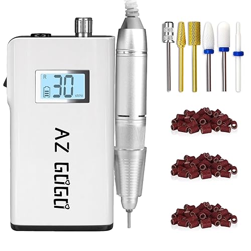 AZ GOGO Taladro de uñas + brocas de cerámica para uñas